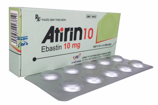 Thuốc chống dị ứng ATIRIN 10 hộp 3 vỉ x 10 viên