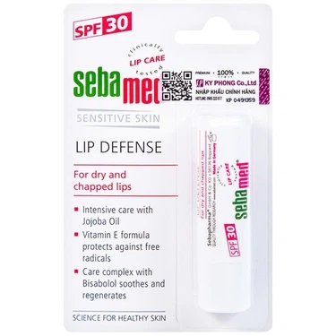 Cung cấp độ ẩm cho môi khô son dưỡng bảo vệ môi Sebamed Lip Defense SPF30 cây x 4.8g
