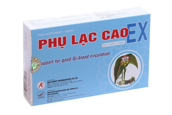 Viên uống hỗ trợ lạc nội mạc tử cung, giảm đau bụng kinh Phụ Lạc Cao EX hộp 30 viên