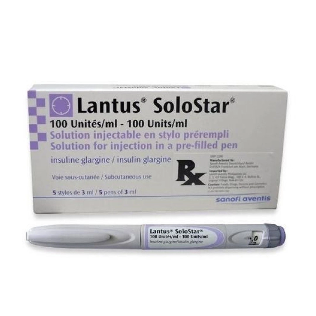 Bút tiêm Lantus Solostar 100IU/ml hộp 5 bút x 3ml