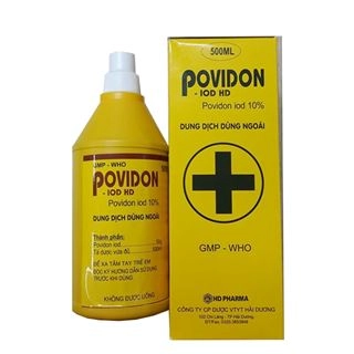 Dung dịch rửa vết thương Povidon-Iod HD hộp 1 lọ 500ml