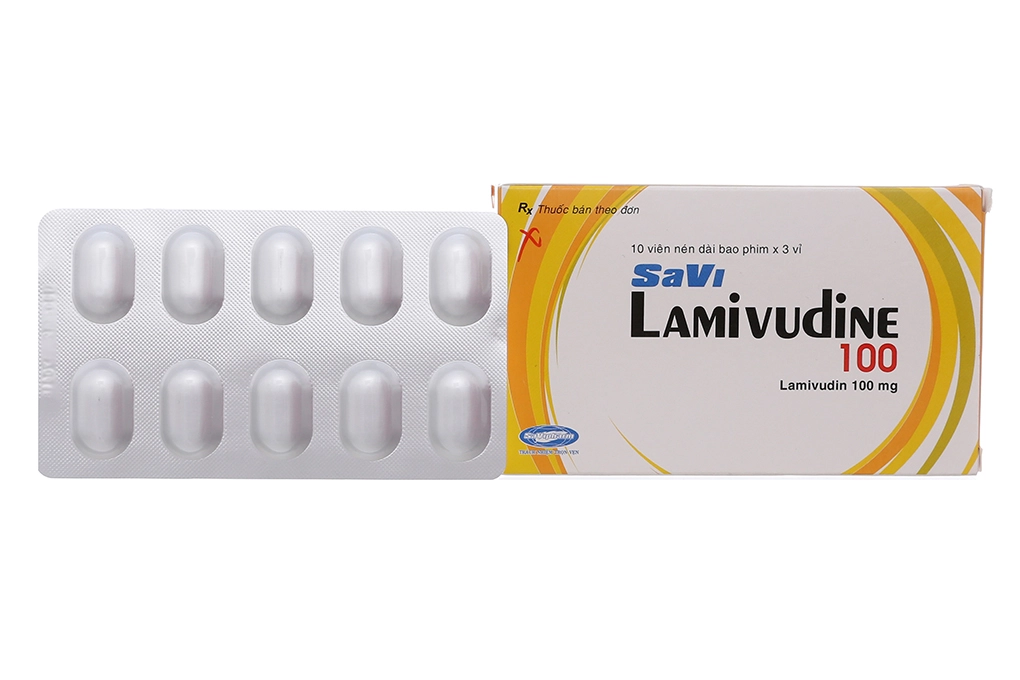 Thuốc điều trị bệnh gan Savi Lamivudine 100 hộp 3 vỉ x 10 viên nén dài bao phim
