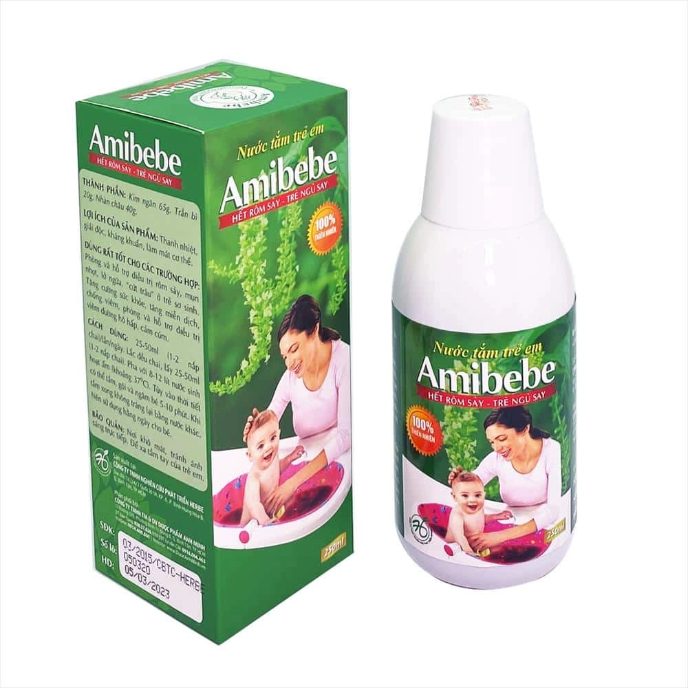 Nước tắm trẻ em Amibebe hộp 1 chai 250ml