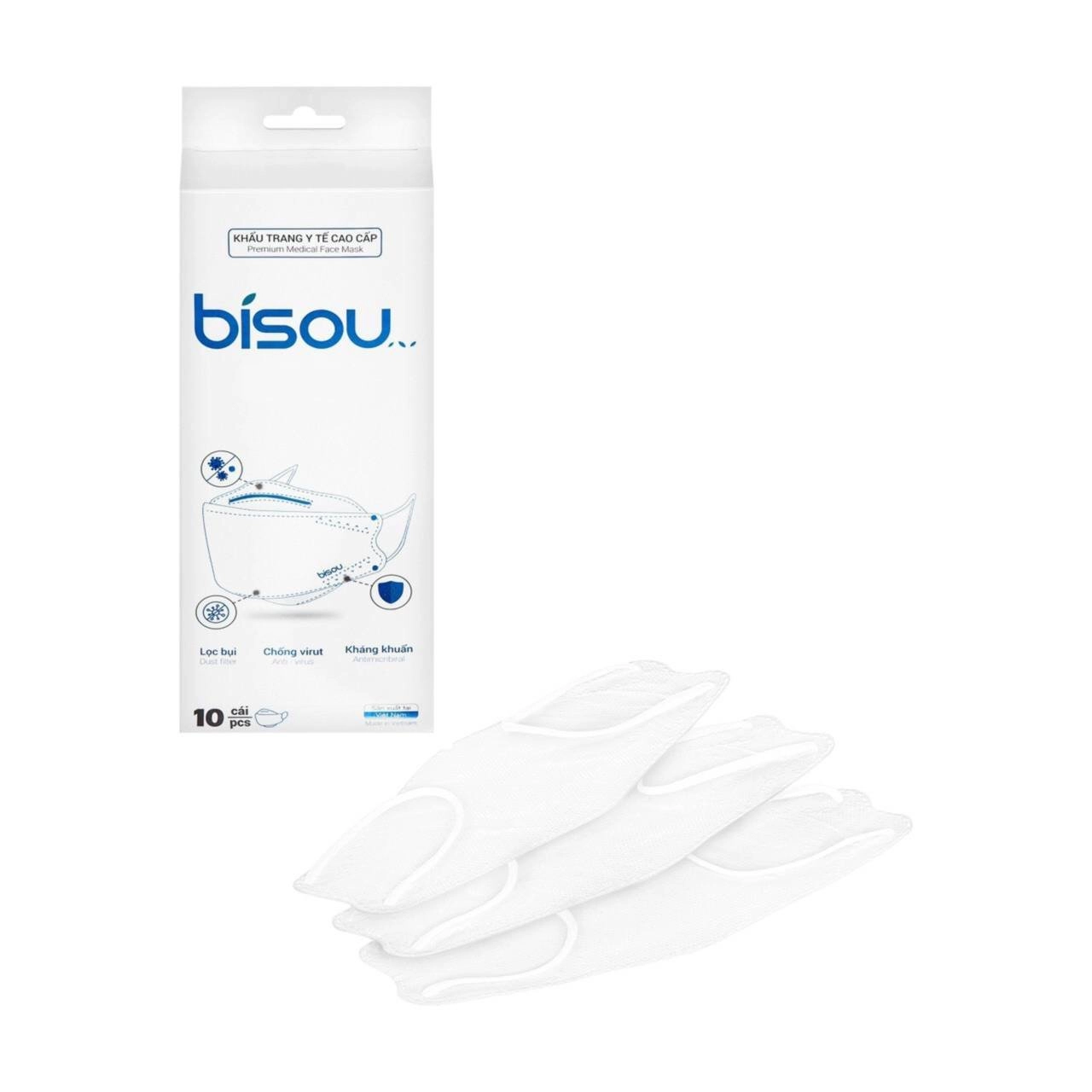 Khẩu trang Bisou KF94 hộp 10 cái
