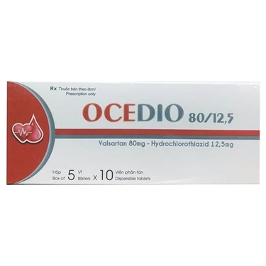 Điều trị cao huyết áp Ocedio 80/12,5 VCP hộp 5 vỉ x 10 viên