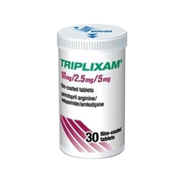 Thuốc điều trị tăng huyết áp Triplixam 10mg/2.5mg/5mg hộp 1 lọ 30 viên