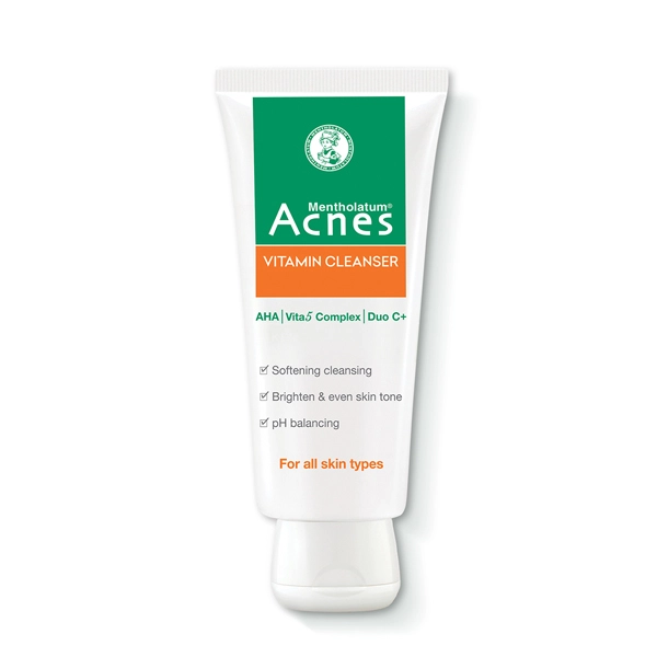 Kem rửa mặt vitamin Acnes Vitamin Cleanser AHA Vita 5 Complex Duo C+ tuýp 100g