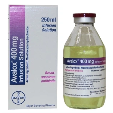 Dung dịch truyền điều trị viêm phổi, nhiễm khuẩn vùng tiểu Avelox Infusion Solution Bayer chai 250ml