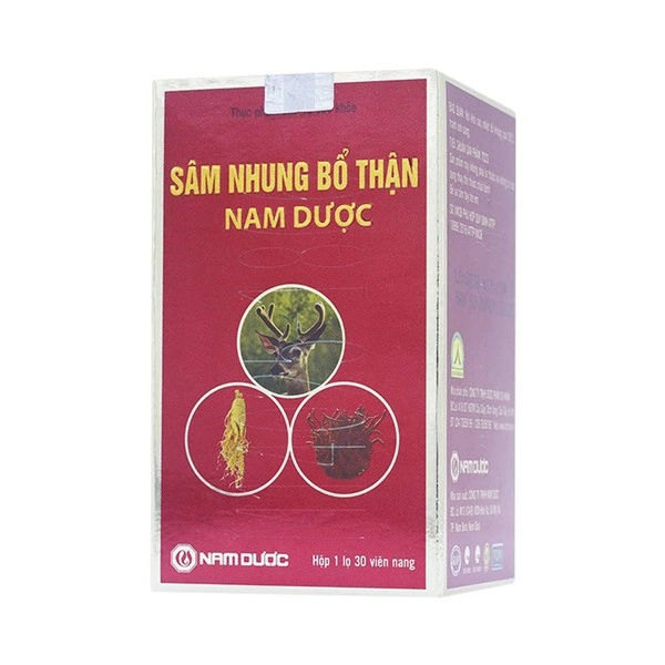 Viên uống giúp bổ thận, cố tinh, tráng dương Sâm Nhung Bổ Thận Nam Dược hộp 1 lọ 30 viên