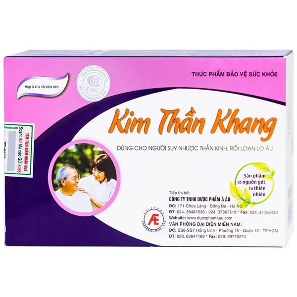 Thực phẩm bảo vệ sức khoẻ Kim Thần Khang hộp 30 viên