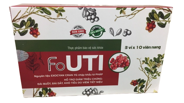 Viên uống hỗ trợ giảm triệu chứng đường tiết niệu FoUTI hộp 30 viên 