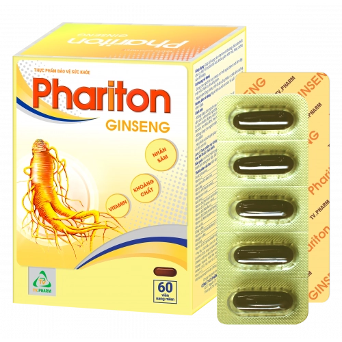 Viên uống bổ sung Vitamin và khoáng chất Phariton Ginseng hộp 60 viên