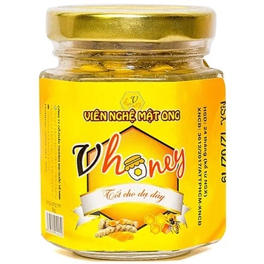 Tốt cho dạ dày viên nghệ mật ong Vhoney hộp 150g