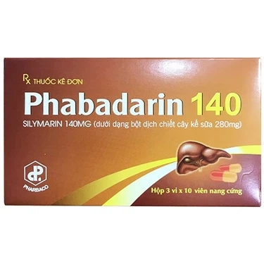 Thuốc hỗ trợ bảo vệ tế bào gan Phabadarin 140 Pharbaco hộp 3 vỉ x 10 viên