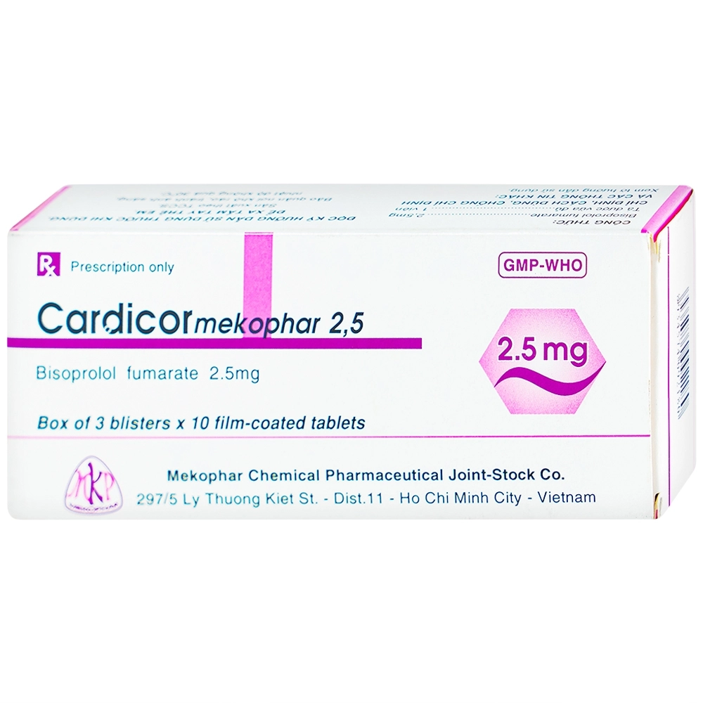 CardicorMekophar 2.5mg hộp 30 viên