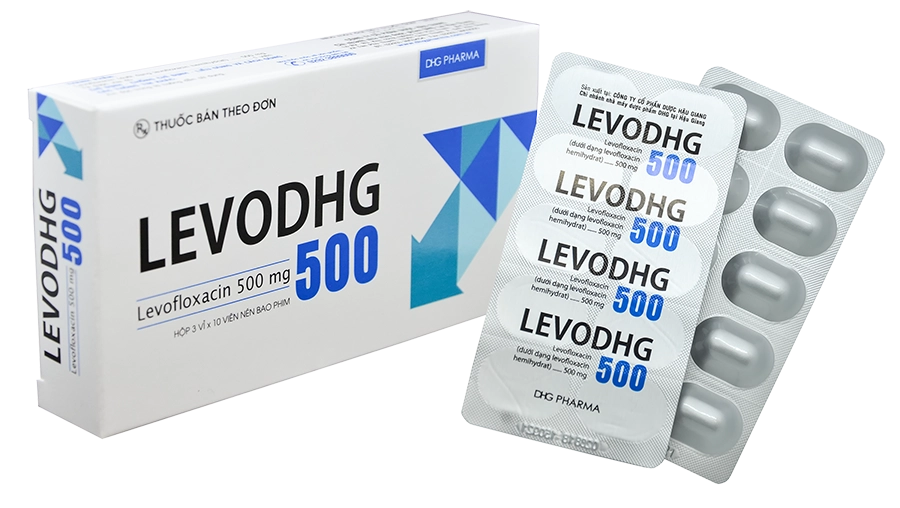 Thuốc kháng sinh LevoDHG 500 hộp 30 viên