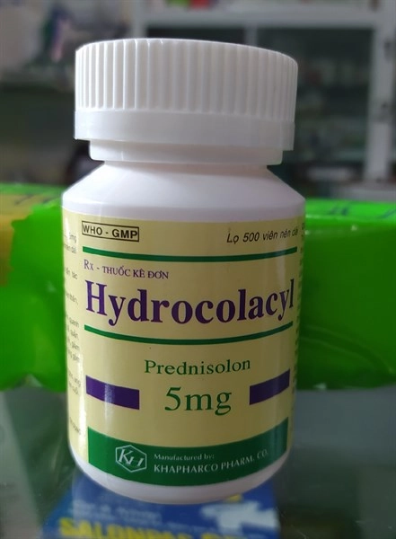 Thuốc kháng viêm Hydrocolacyl (Prednisolon 5 mg) lọ 500 viên