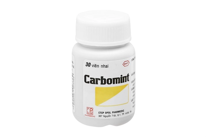Thuốc trị đầy hơi, tiêu chảy Carbomint lọ 30 viên