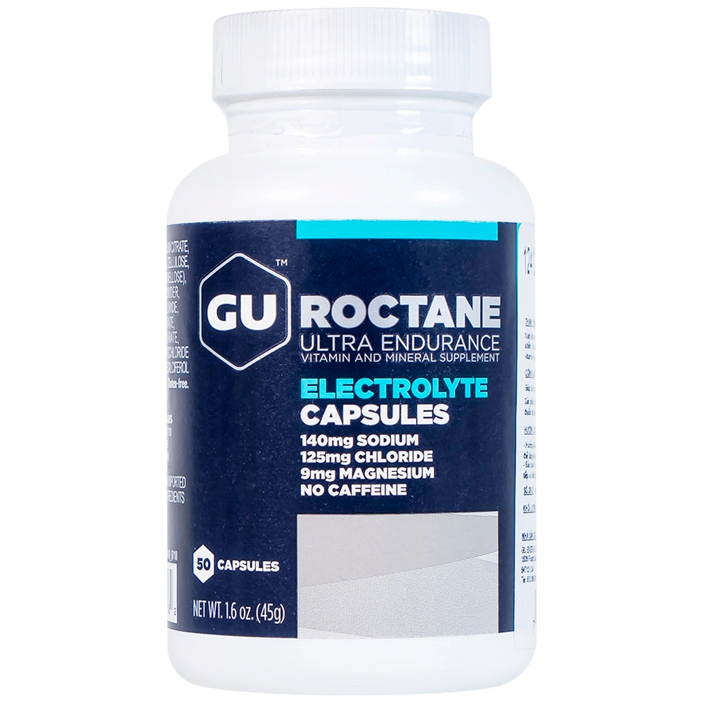 Bổ sung năng lượng và chất điện giải GU Roctane Electrolyte Capsules hộp 50 viên x 45g