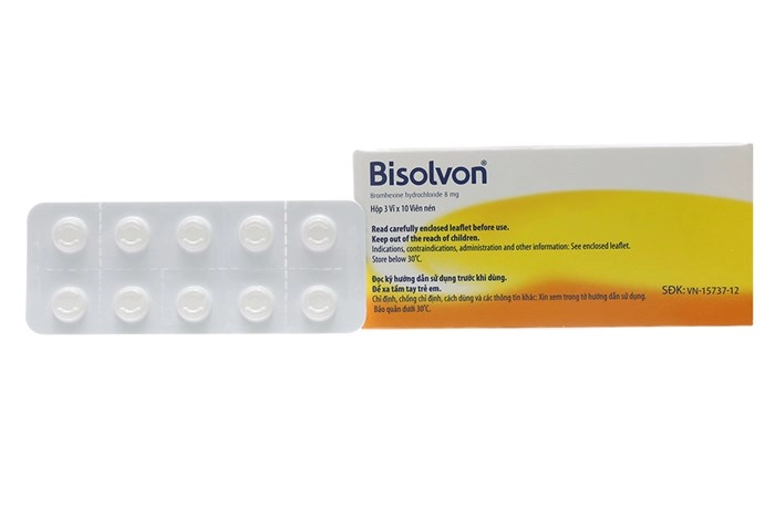 Thuốc long đờm, tiêu chất nhầy Bisolvon 8mg hộp 30 viên