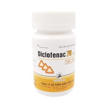 Thuốc kháng viêm Diclofenac 75mg Donaipharm chai 200 viên nén bao phim