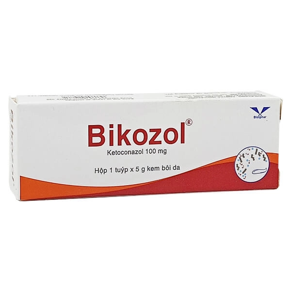 Kem bôi điều trị nấm da Bikozol hộp 1 tuýp 5g kem bôi da