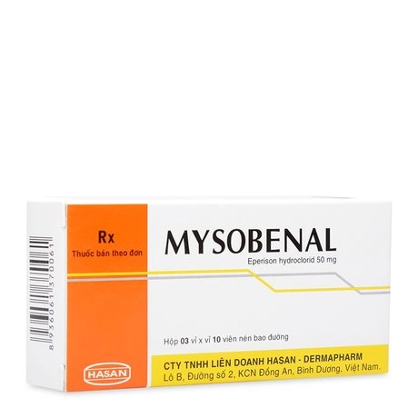 Thuốc trị đau cơ Mysobenal hộp 3 vỉ x 10 viên nén bao đường