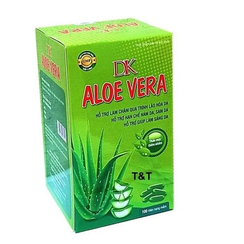 Viên uống hỗ trợ trắng sáng da DK ALOE VERA hộp 100 viên