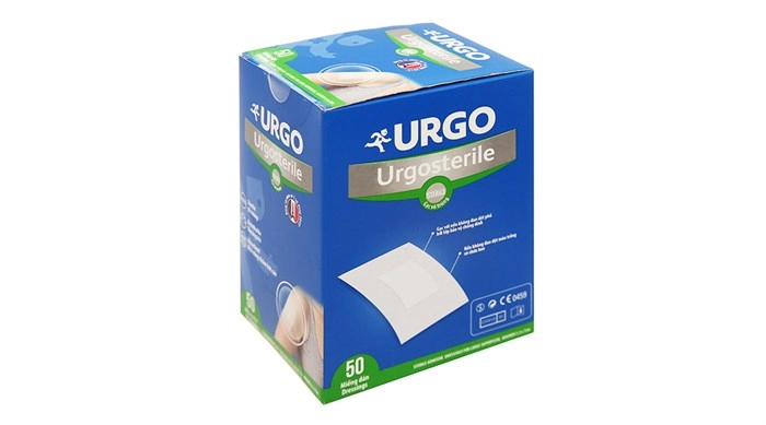 Băng dán có gạc Urgosterile hộp 50 miếng 5,3cm x 7cm