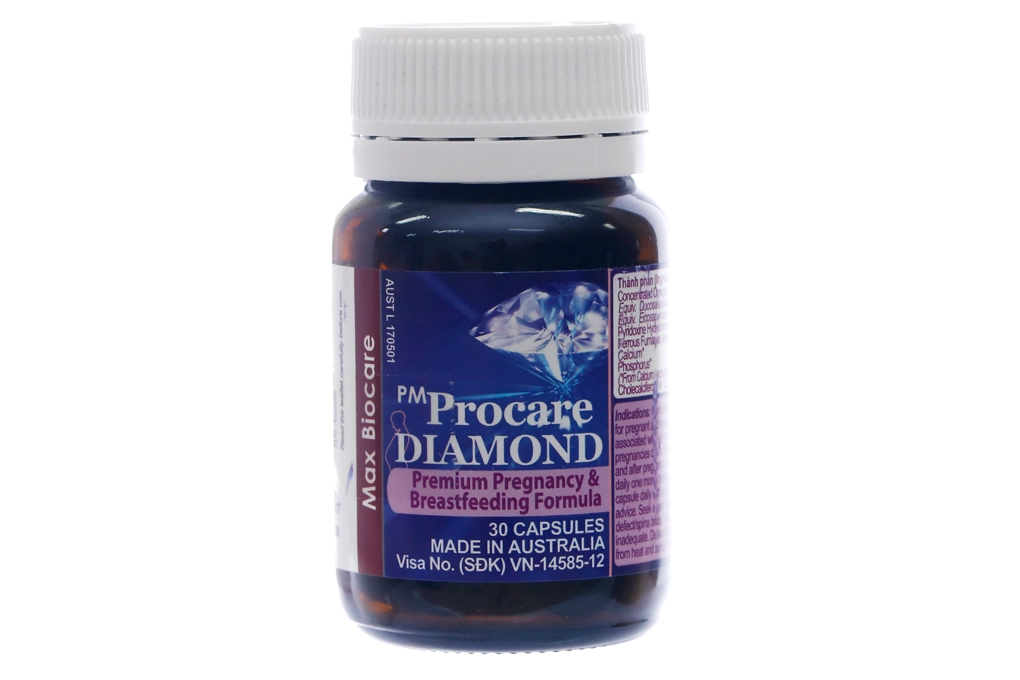 Thuốc bổ cho phụ nữ mang thai Pm Procare Diamond lọ 30 viên