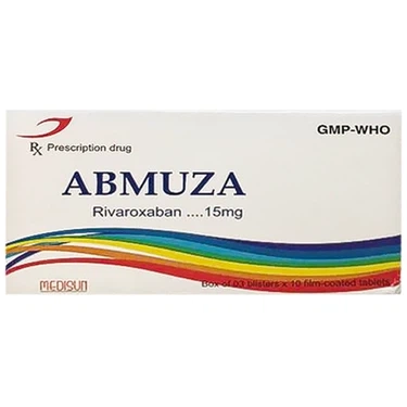 Thuốc dự phòng đột quỵ và thuyên tắc mạch toàn thân Abmuza 15mg Medisun hộp 3 vỉ x 10 viên