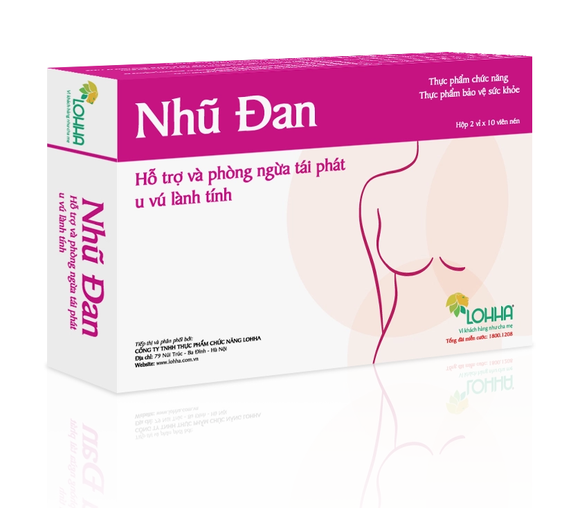 Thực phẩm hỗ trợ u xơ tuyến vú Nhũ Đan hộp 2 vỉ x 10 viên