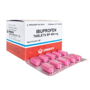 Thuốc giảm đau, kháng viêm Ibuprofen 400 Umedica hộp 10 vỉ x 10 viên