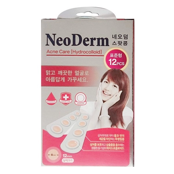 Miếng dán trị mụn Hydrocolloid Neoderm Ut Spot hộp 12 miếng