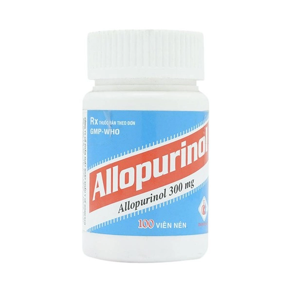 Thuốc điều trị gout Allopurinol 300mg (Domesco) lọ 100 viên