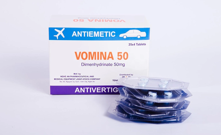 Thuốc trị say tàu xe Vomina 50 hộp 100 viên
