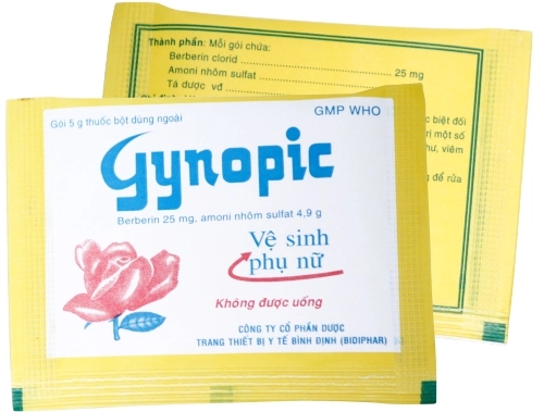 Thuốc bột dùng ngoài  
Gynopic hộp 20 gói 5g