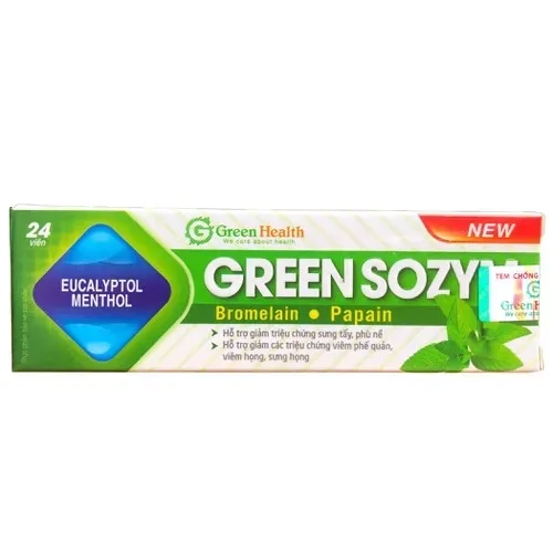 Hỗ trợ tăng sức bền thành mạch GREEN SOZYM (GreenHealth) hộp 6 vỉ x 10 viên