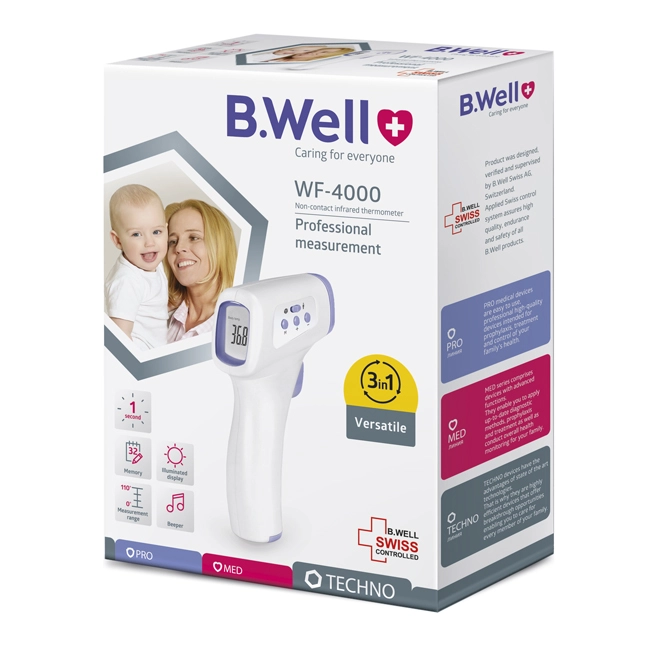 Nhiệt kế hồng ngoại  B.Well WF-4000 hộp 1 bộ