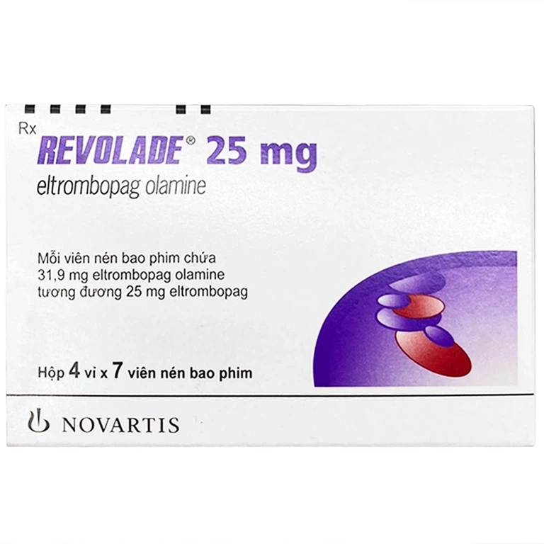 Chống chảy máu do thiếu tiểu cầu trong máu Revolade 25mg Novartis hộp 4 vỉ x 7 viên