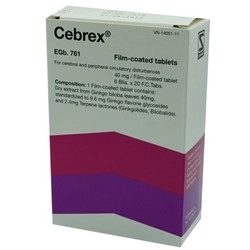 Thuốc tăng tuần hoàn máu não Cebrex hộp 120 viên