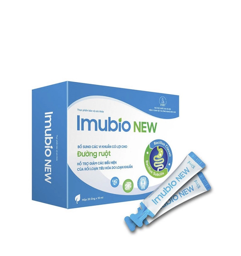 Bổ sung vi khuẩn có lợi cho đường ruột Imubio New hộp 20 ống x 10ml