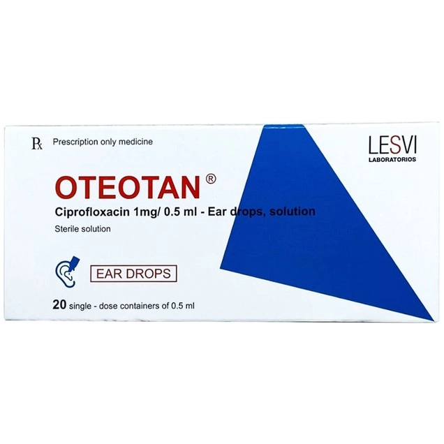 Dung dịch nhỏ tai Oteotan 1mg/0.5ml Lesvi hộp 20 tuýp