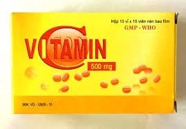 Viên nén bao phim Vitamin C 500mg (DP Quảng Bình) hộp 10 vỉ x 10 viên