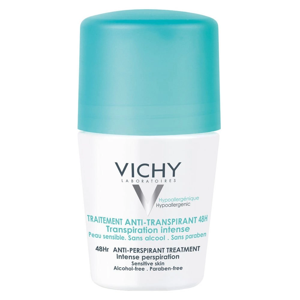 Lăn khử mùi giúp khô thoáng vùng da dưới cánh tay 48 giờ Vichy Antiperspirant Deodorant 48H Kraftig Transpiration  lọ 50ml