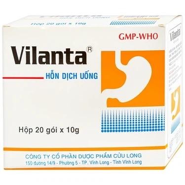 Thuốc dịu triệu chứng ợ nóng, ợ chua Vilanta Pharimexco hộp 20 gói x 10g