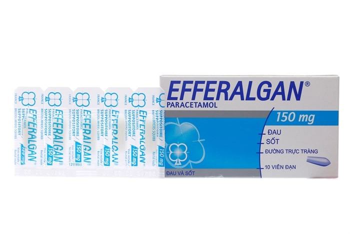 Viên đặt giảm đau hạ sốt Efferalgan 150mg hộp 10 viên