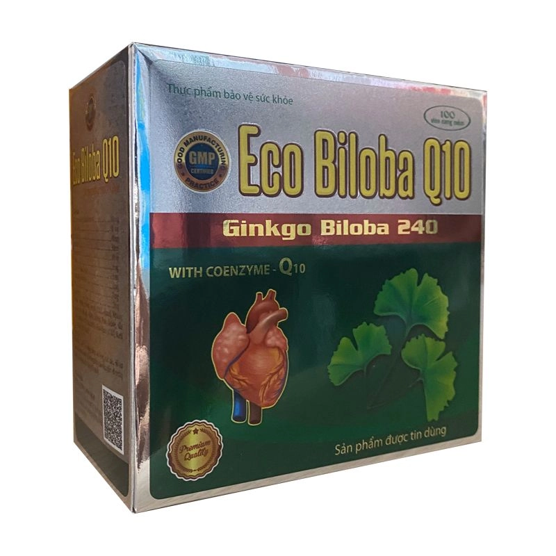 Hỗ trợ trí não Eco Biloba Q10 hộp 100 viên