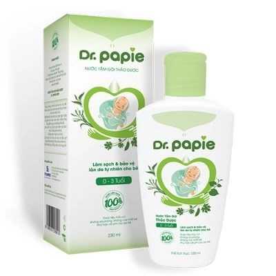 Nước tắm gội thảo dược Dr.Papie hộp 1 chai 230ml