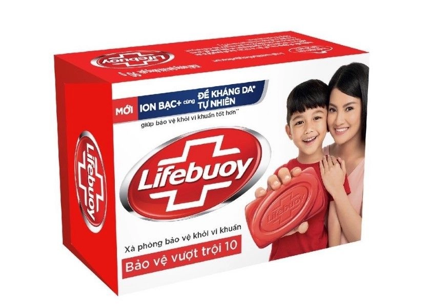 Xà phòng diệt khuẩn Lifebouy Bảo vệ vượt trội 10 hộp 90g